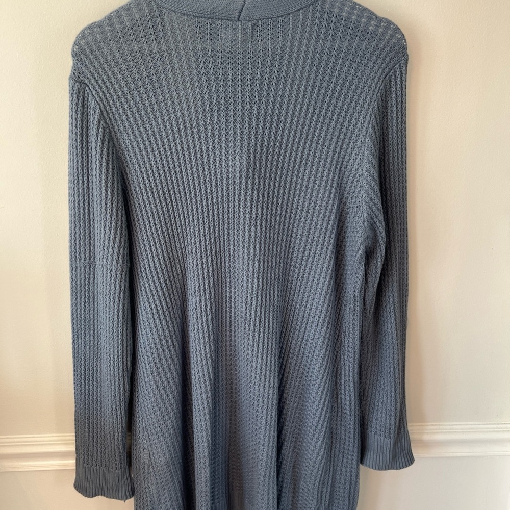 Market & Spruce Textured Gray Cardigan - Picture 2 of 3